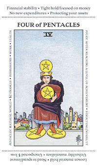 Four of Pentacles Tarot card in Apprentice Tarot deck