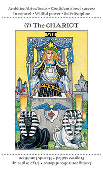 The Chariot Tarot card in Apprentice Tarot deck