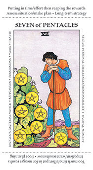 Seven of Pentacles Tarot card in Apprentice Tarot deck