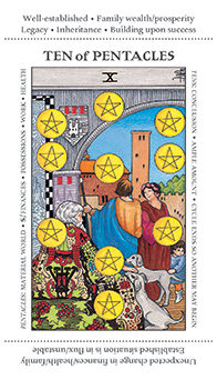 Ten of Pentacles Tarot card in Apprentice Tarot deck
