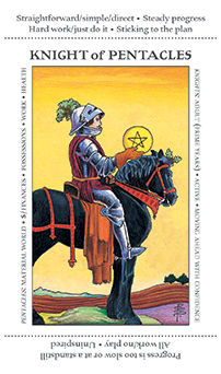 Knight of Pentacles Tarot card in Apprentice Tarot deck