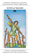 Seven of Wands Tarot card in Apprentice deck
