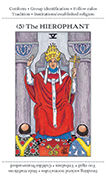 The Hierophant Tarot card in Apprentice deck