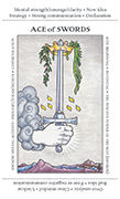 Ace of Swords Tarot card in Apprentice deck