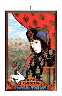 The High Priestess Tarot card in Aquarian Tarot deck