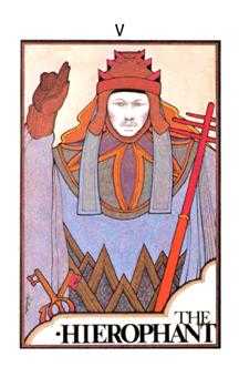 The Hierophant Tarot card in Aquarian Tarot deck