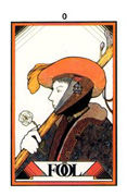 The Fool Tarot card in Aquarian deck