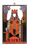 Justice Tarot card in Aquarian Tarot deck