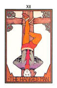 The Hanged Man Tarot card in Aquarian Tarot deck