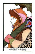 Knight of Rods Tarot card in Aquarian Tarot deck