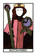 Queen of Rods Tarot card in Aquarian Tarot deck