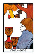 Four of Cups Tarot card in Aquarian Tarot deck