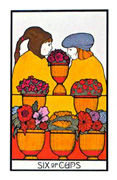 Six of Cups Tarot card in Aquarian Tarot deck