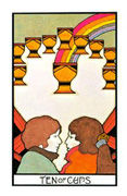 Ten of Cups Tarot card in Aquarian Tarot deck