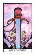 Ace of Swords Tarot card in Aquarian Tarot deck