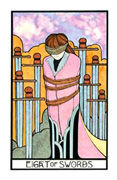 Eight of Swords Tarot card in Aquarian Tarot deck