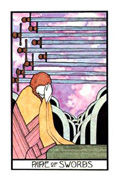 Nine of Swords Tarot card in Aquarian deck