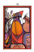 The Lovers Tarot card in Aquarian deck