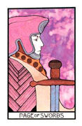 Page of Swords Tarot card in Aquarian Tarot deck