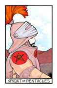 Knight of Coins Tarot card in Aquarian Tarot deck