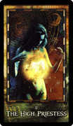 The High Priestess Tarot card in Archeon deck