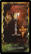 Ace of Cups Tarot card in Archeon deck