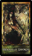 Page of Swords Tarot card in Archeon Tarot deck