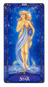 The Star Tarot card in Art Nouveau deck