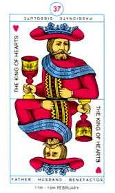 King of Hearts Tarot card in Cagliostro Tarot deck