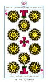 Ten of Diamonds Tarot card in Cagliostro Tarot deck