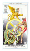 Wheel of Fortune Tarot card in Cagliostro deck