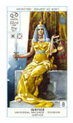 Justice Tarot card in Cagliostro deck