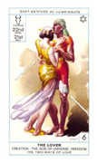 The Lovers Tarot card in Cagliostro deck