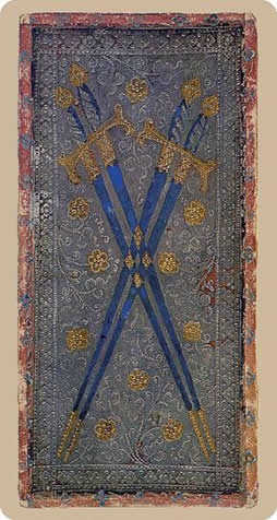 Four of Swords Tarot card in Cary-Yale Visconti Tarocchi Tarot deck