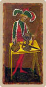 The Magician Tarot card in Cary-Yale Visconti Tarocchi Tarot deck