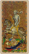 Death Tarot card in Cary-Yale Visconti Tarocchi Tarot deck