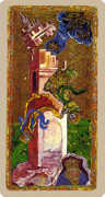 The Tower Tarot card in Cary-Yale Visconti Tarocchi Tarot deck