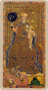 The High Priestess Tarot card in Cary-Yale Visconti Tarocchi deck