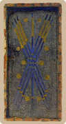 Seven of Wands Tarot card in Cary-Yale Visconti Tarocchi Tarot deck
