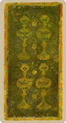 Four of Cups Tarot card in Cary-Yale Visconti Tarocchi Tarot deck