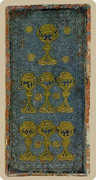 Seven of Cups Tarot card in Cary-Yale Visconti Tarocchi Tarot deck