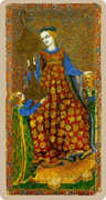Queen of Cups Tarot card in Cary-Yale Visconti Tarocchi deck