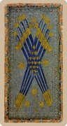 Eight of Swords Tarot card in Cary-Yale Visconti Tarocchi Tarot deck