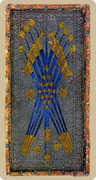Nine of Swords Tarot card in Cary-Yale Visconti Tarocchi deck