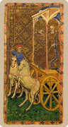 The Chariot Tarot card in Cary-Yale Visconti Tarocchi Tarot deck