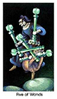 cat-people - Five of Wands