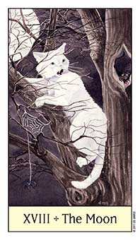 The Moon Tarot card in Cat's Eye Tarot deck