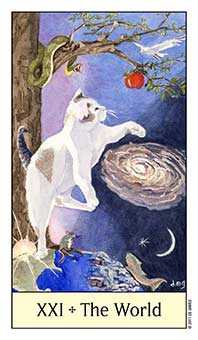 The World Tarot card in Cat's Eye Tarot deck