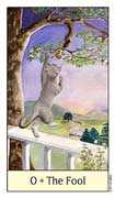The Fool Tarot card in Cat's Eye deck