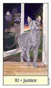 Justice Tarot card in Cat's Eye deck